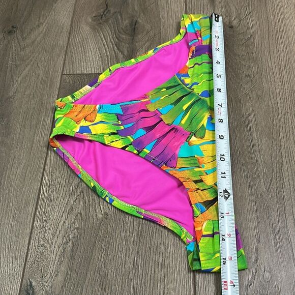 Trina Turk Polynesian Palms Two Piece Tankini Hipster Bottoms Multicolor *Size 8 - Picture 10 of 15